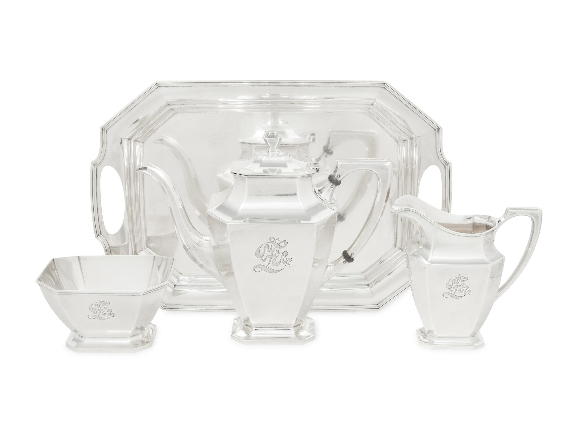 An American Silver Three-Piece Tea Service