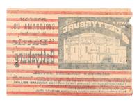 [CIVIL WAR - FLAGS]. Paper flag promoting the Battle of Gettysburg Cyclorama at Boston, Massachusetts. Ca 1884-1892.
