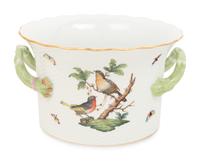A Herend Porcelain Rothschild Bird Cache Pot