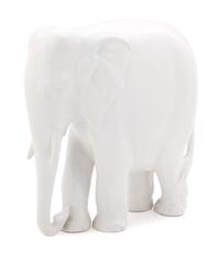 An Indian Ceramic Elephant Height 12 inches. — 20TH CENTURY