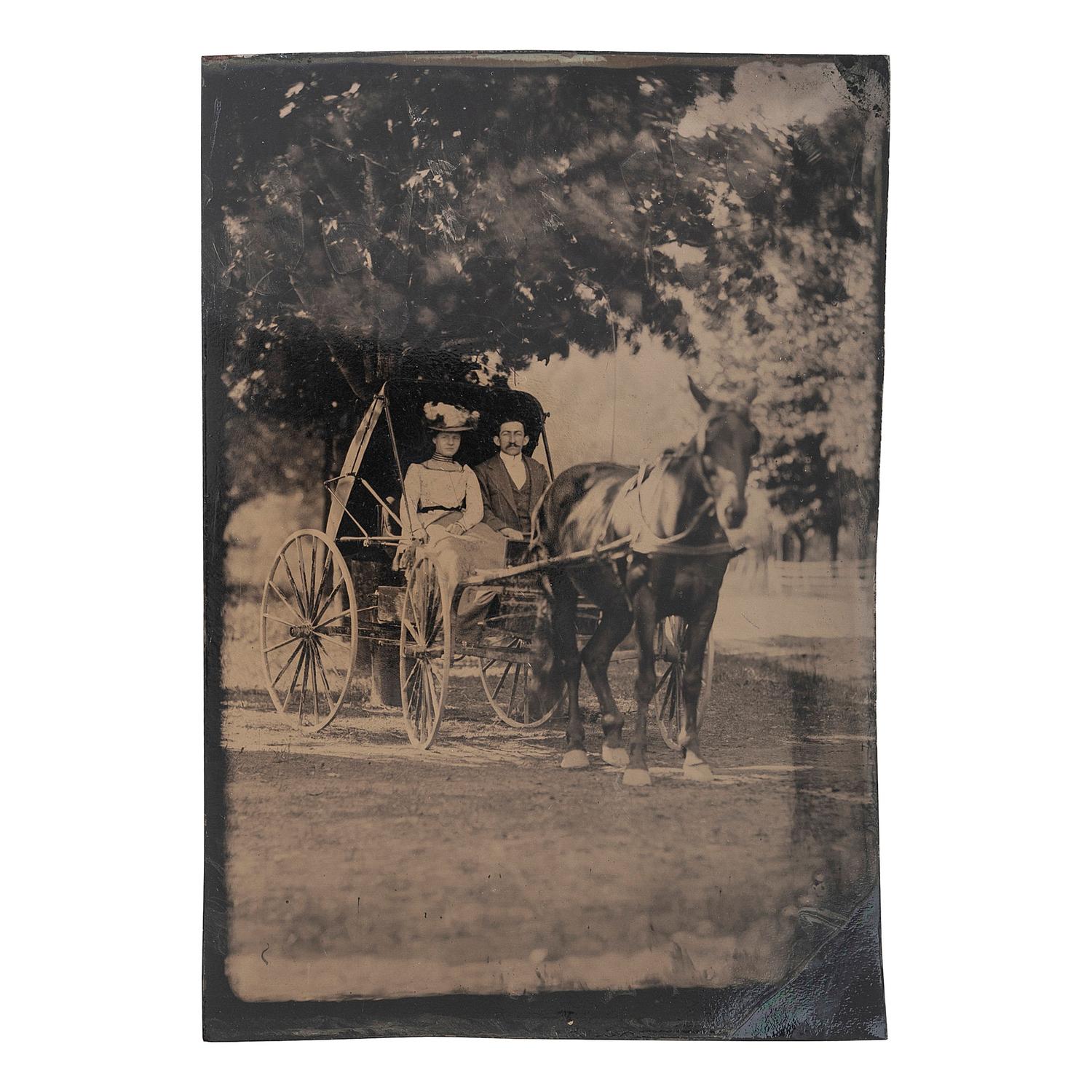 [WESTERN AMERICANA]. A group of 3 tintypes of Western scenes, comprising: