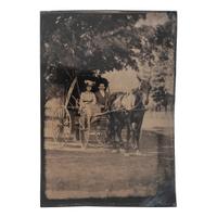 [WESTERN AMERICANA]. A group of 3 tintypes of Western scenes, comprising:
