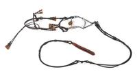 A Black and Tan Kangaroo Hide Bridle