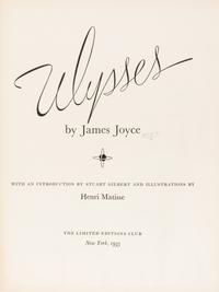(LEC. MATISSE, HENRI) JOYCE, JAMES. Ulysses. New York, 1935. Limited edition, signed.