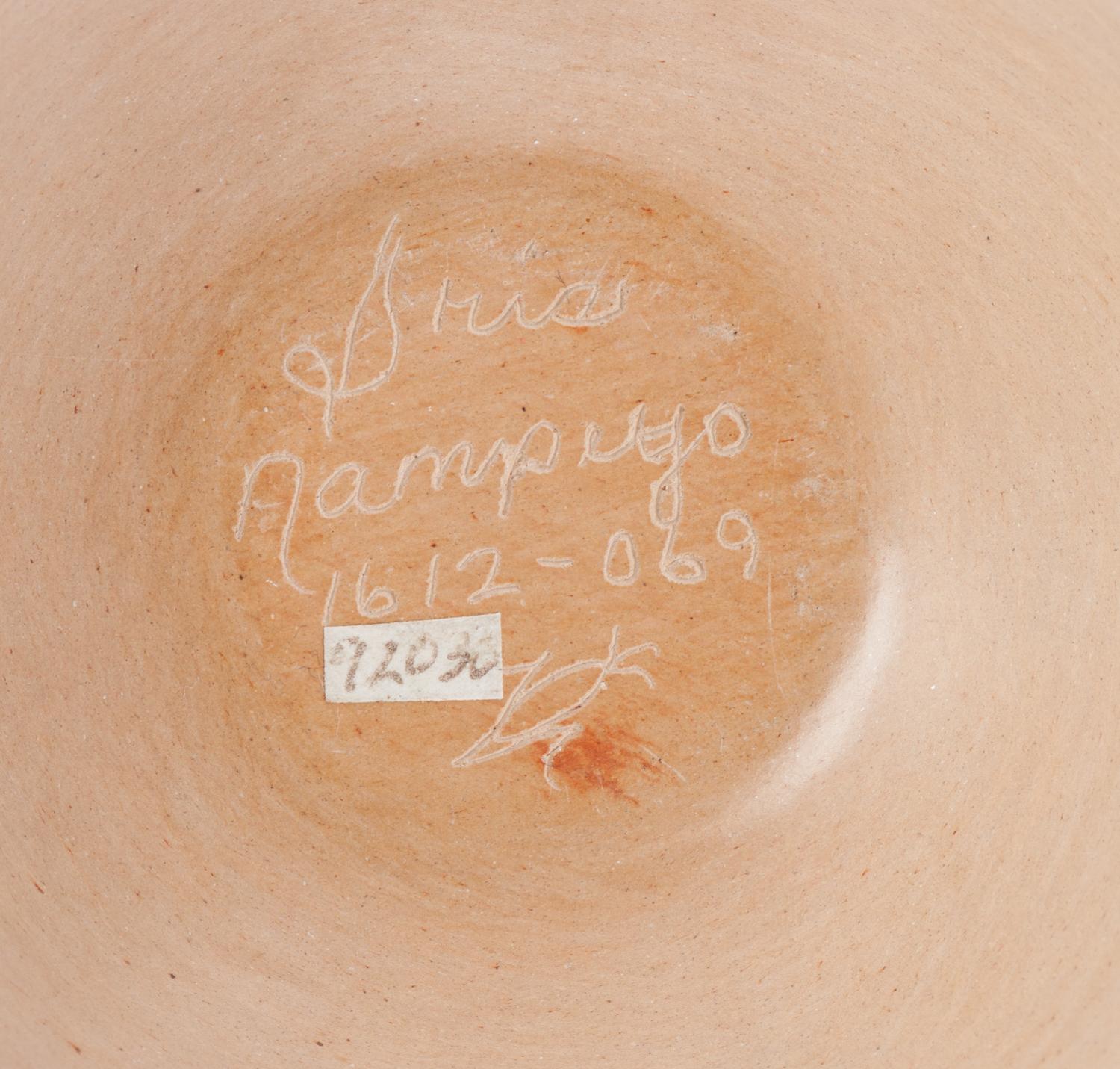 Buff Pottery Jar, with Corn Relief