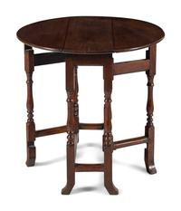 A William and Mary Walnut Drop-Leaf Table