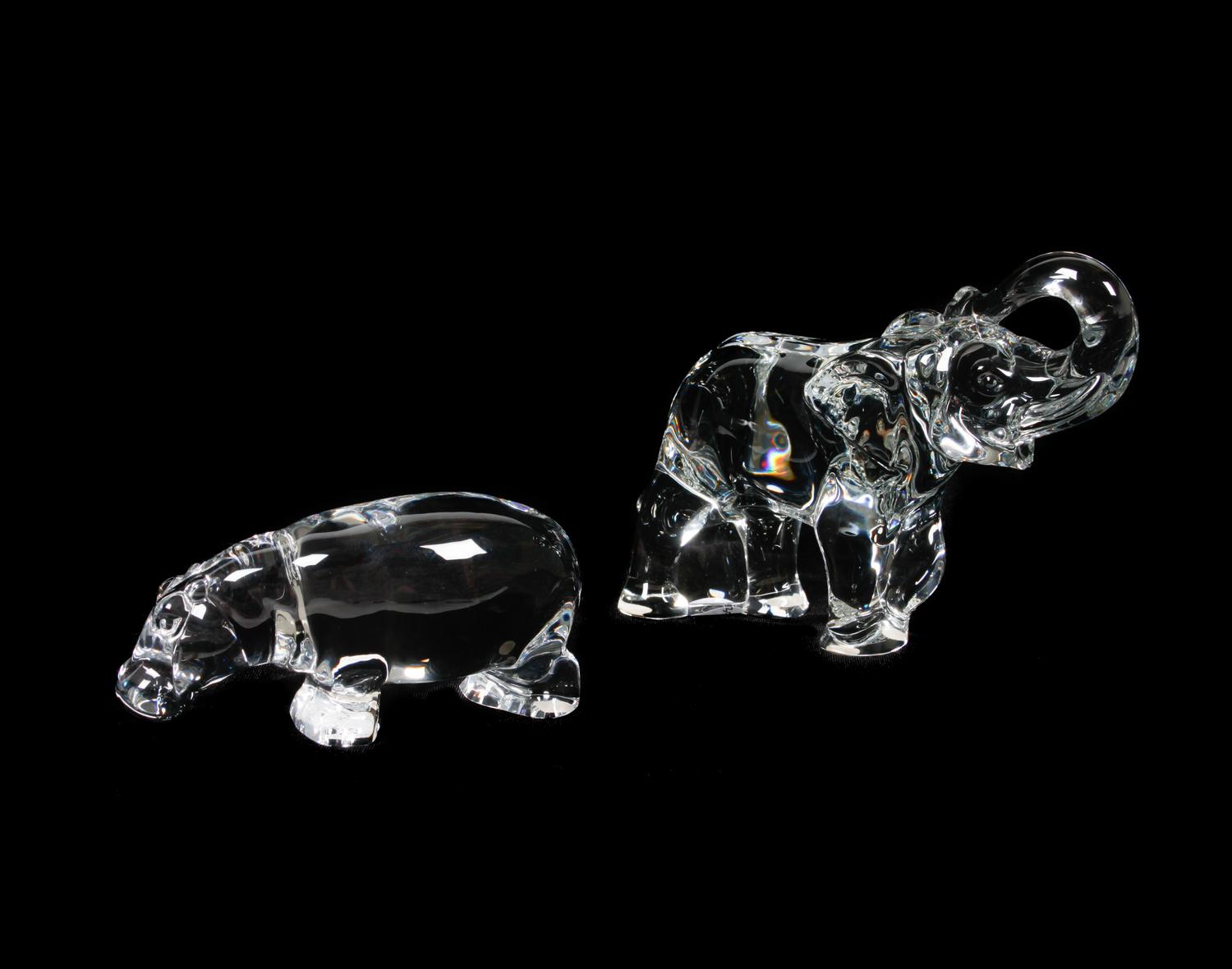 A Group of Twelve Baccarat Glass Animals