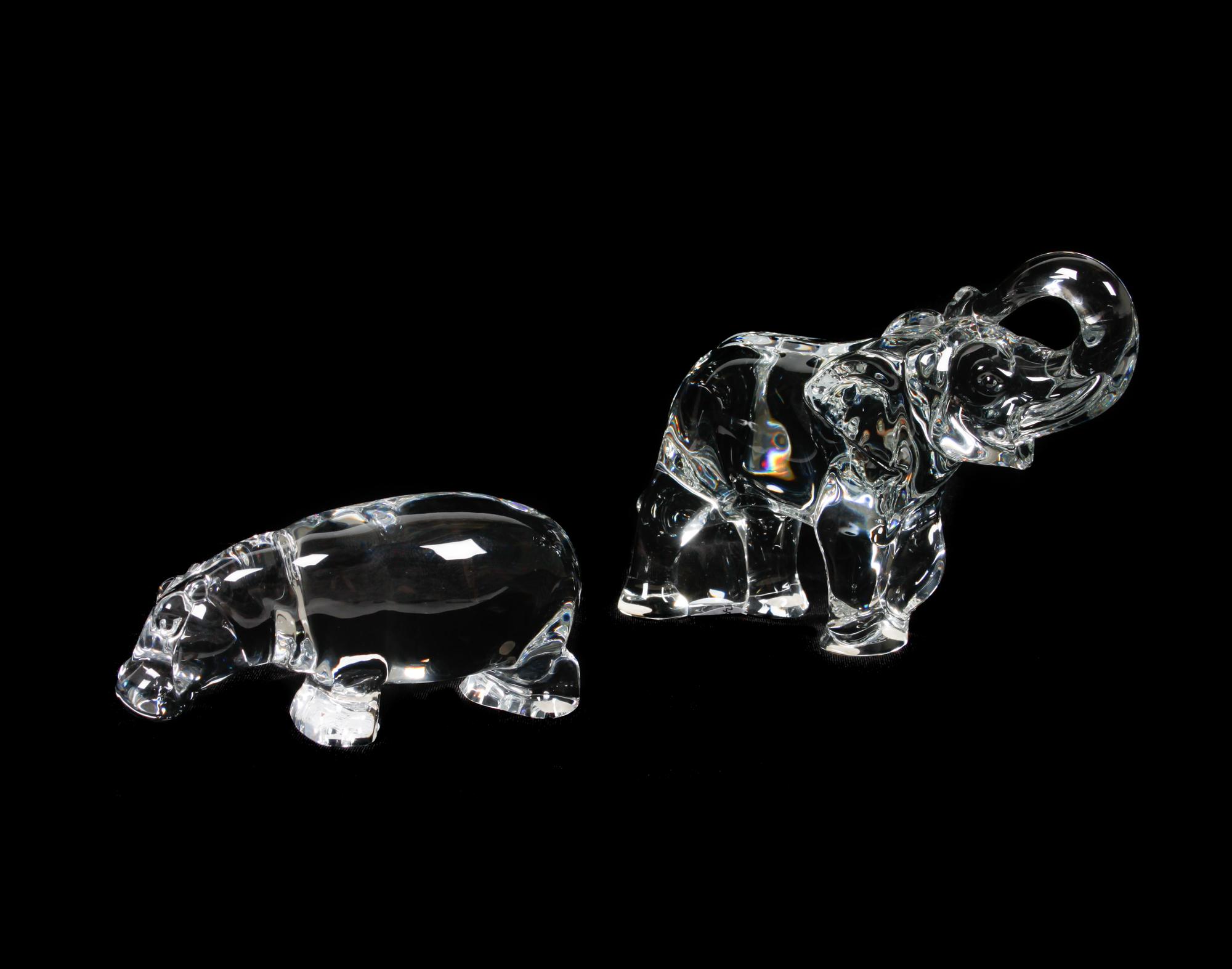 A Group of Twelve Baccarat Glass Animals