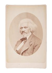 [DOUGLASS, Frederick (1818-1895)]. [WARREN, George Kendall (ca 1824-1884), photographer]. Cabinet card of Frederick Douglass.
