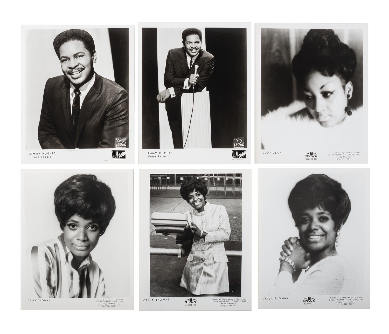 [MUSIC]. Archive of 48 promotional photographs from Stax Records, Memphis, TN, incl. images of Otis Redding, Carla Thomas, Sam and Dave, Johnnie Taylor, and Isaac Hayes. Ca 1968-1969.