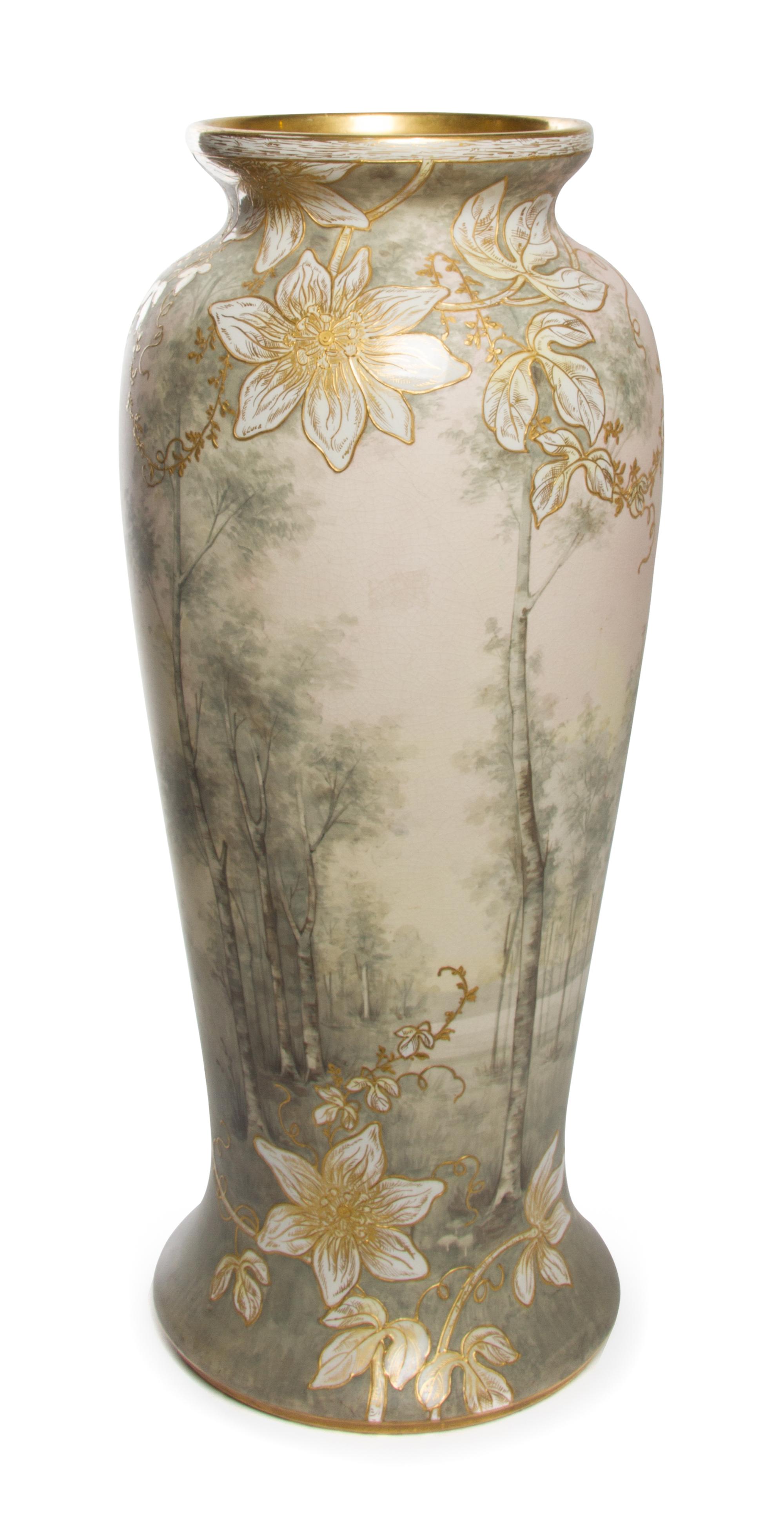 A Royal Bonn Ceramic Vase Height 21 inches. — TINPEKOVEN, LATE 19TH/EARLY 20TH CENTURY
