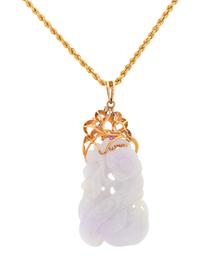LAVENDER JADE AND AMETHYST PENDANT/NECKLACE