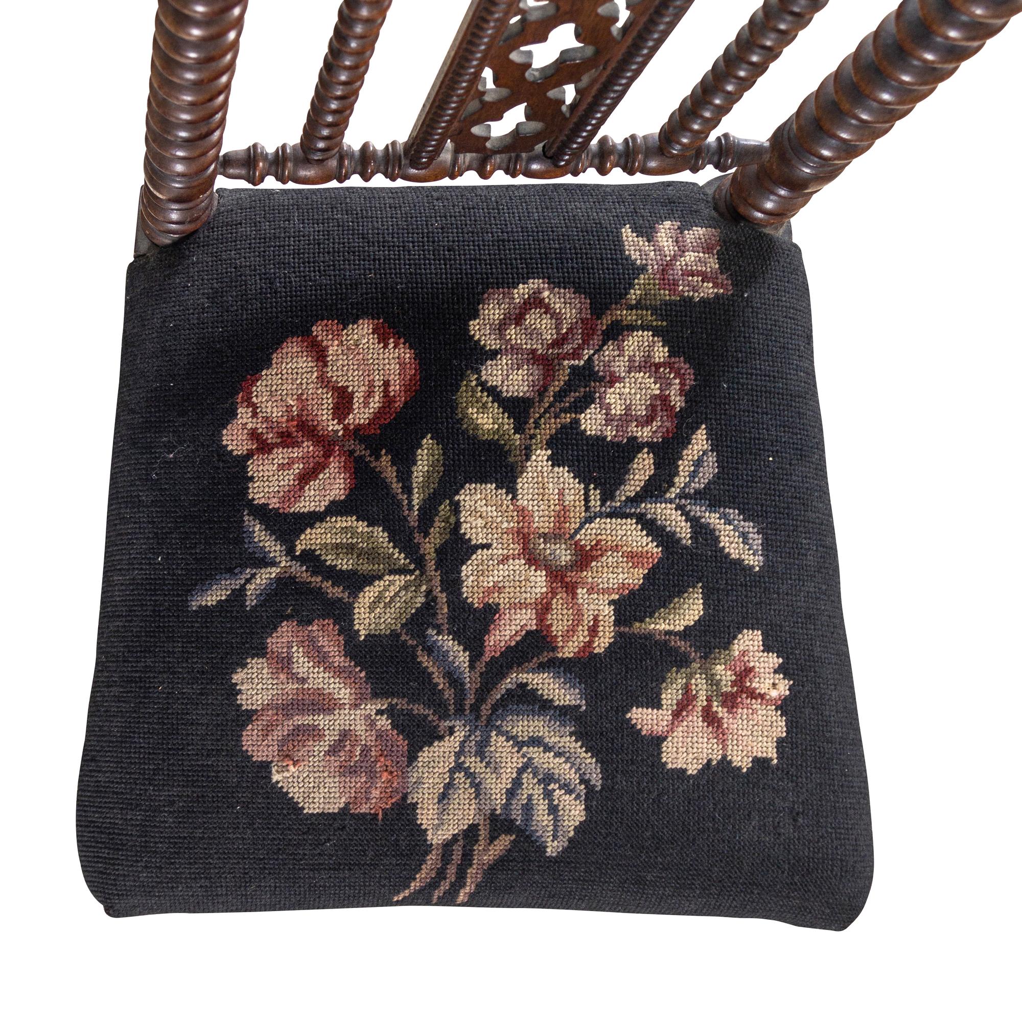 A Gothic Revival Oak Side Chair