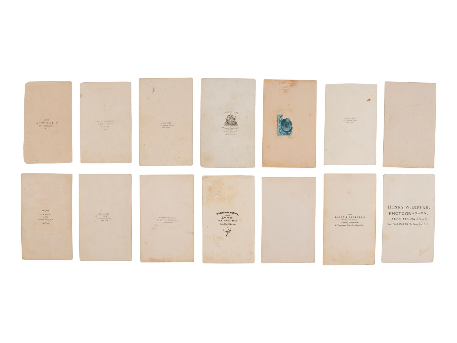 [EARLY PHOTOGRAPHY]. 50+ Civil War-period CDVs of men, women, and children.