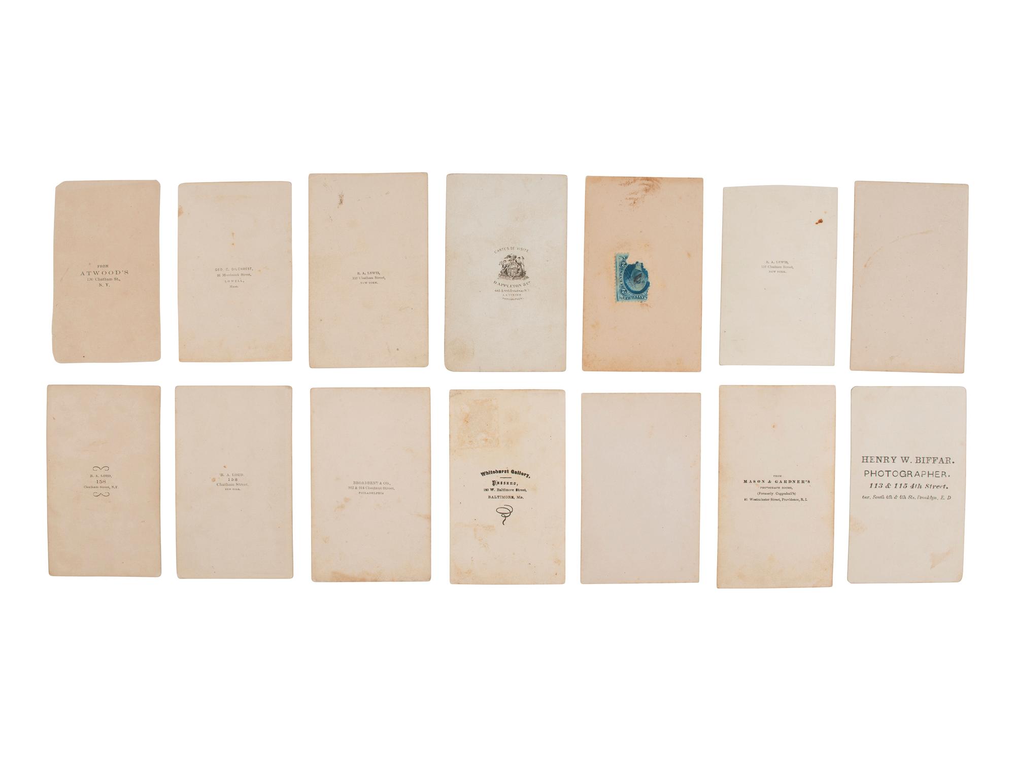 [EARLY PHOTOGRAPHY]. 50+ Civil War-period CDVs of men, women, and children.