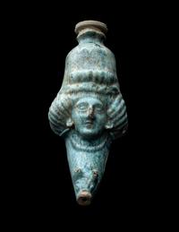A Parthian or Sasanian Turquoise-Glazed Rhyton