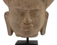 A Khmer Sandstone Head of Buddha
