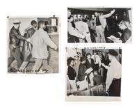 [CIVIL RIGHTS]. A group of 3 press photographs documenting Freedom Riders in Jackson, MS, and Albany, GA. May-December 1961.