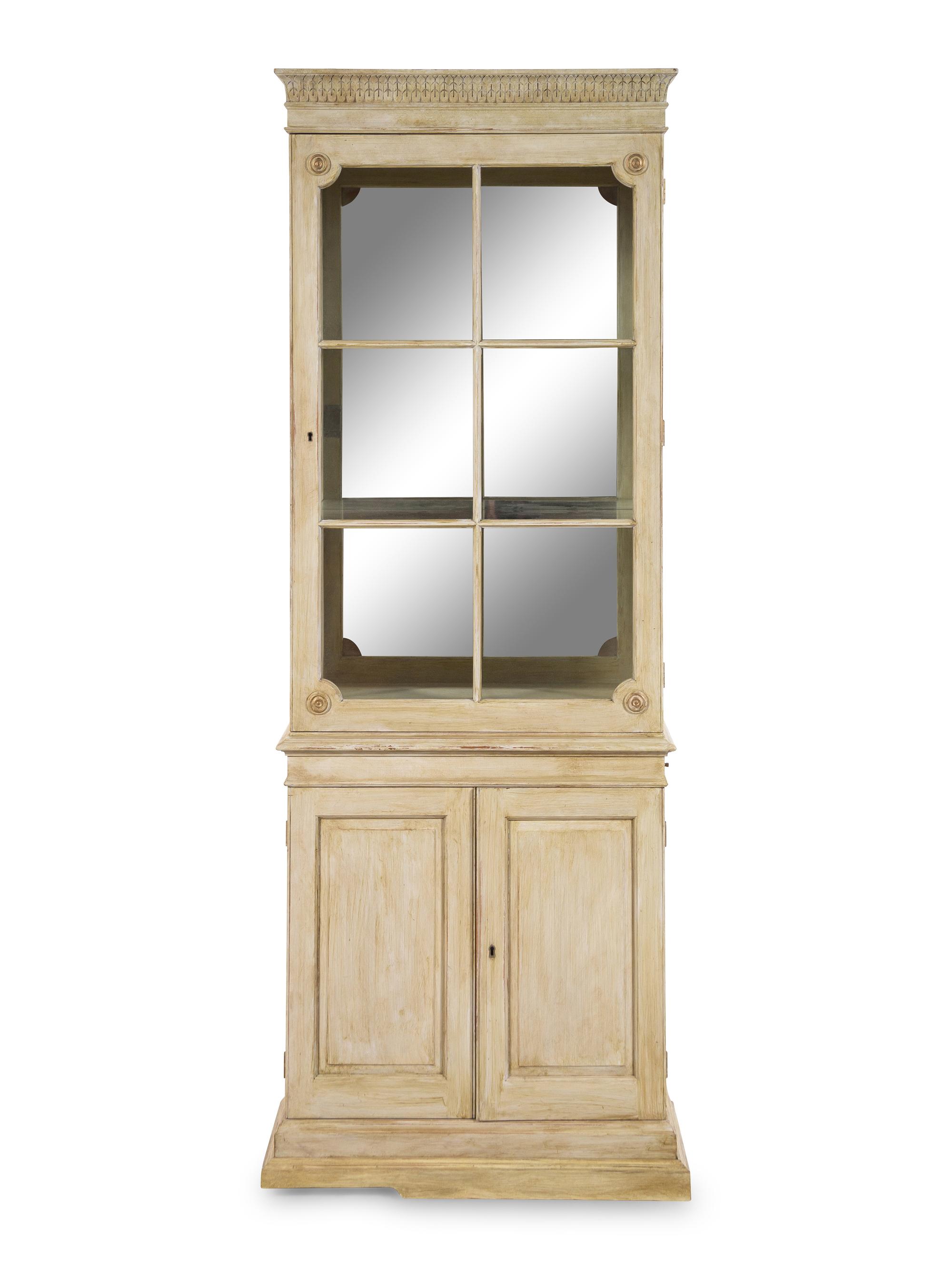 An Italian Painted Vitrine Cabinet