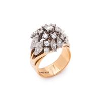 BICOLOR GOLD AND DIAMOND RING