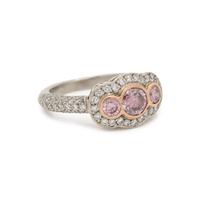 NATURAL FANCY INTENSE PURPLE-PINK DIAMOND AND DIAMOND RING