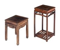 Two Chinese Hardwood Side Tables