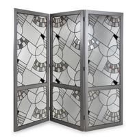 Custom Three-Panel Glass Folding Screen