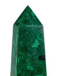 A Pair of Monumental Malachite Veneered Obelisks
