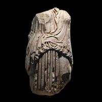 A Roman Marble Draped Caryatid