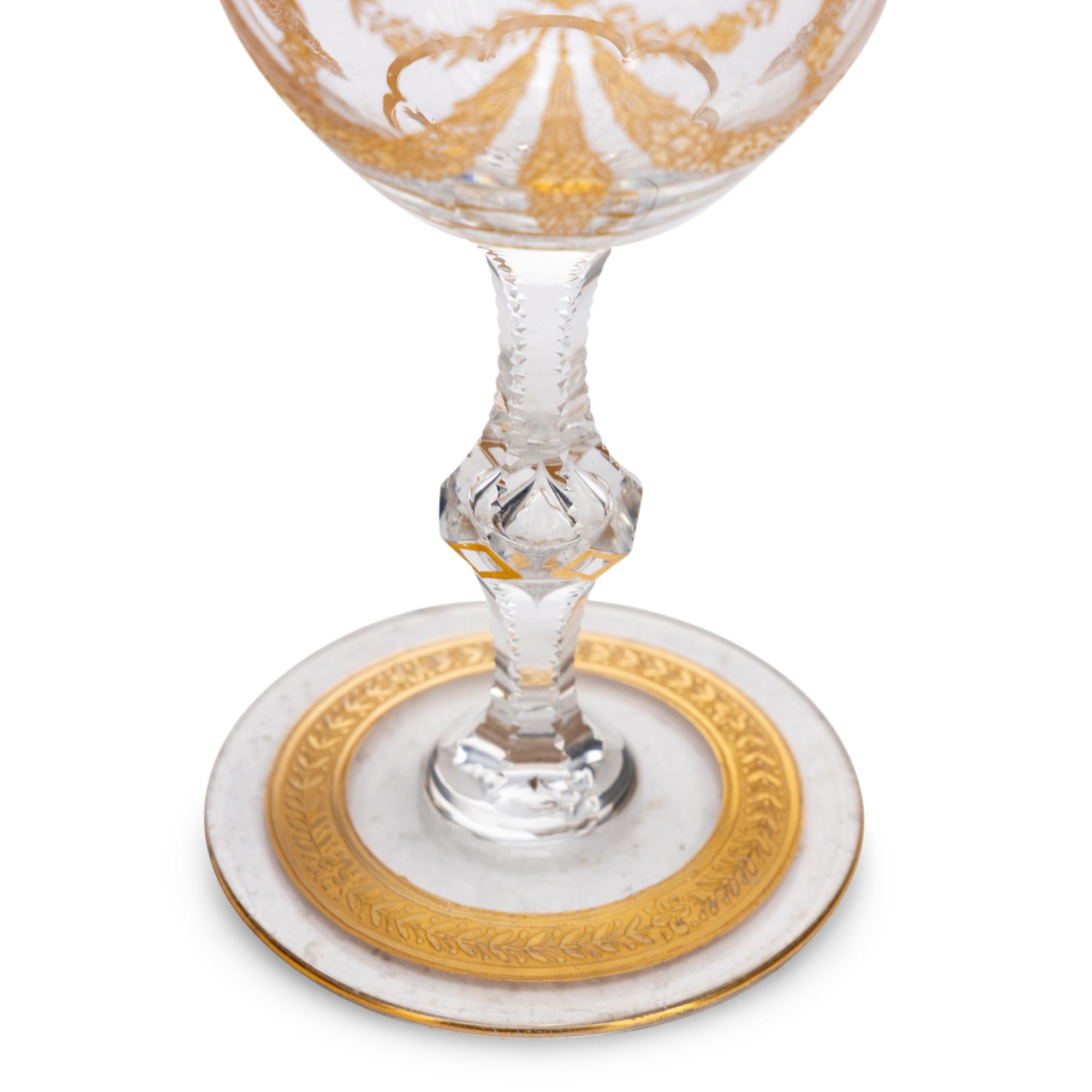 A Saint-Louis Congress Cut Glass Stemware Service