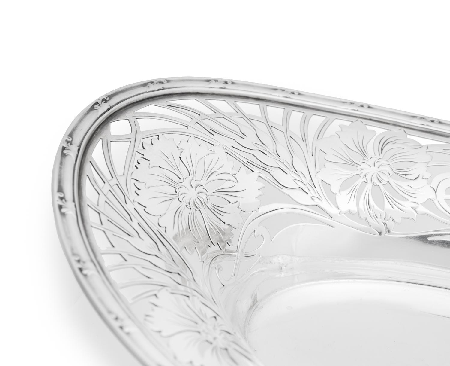 Eight American Silver Reticulated Table Articles