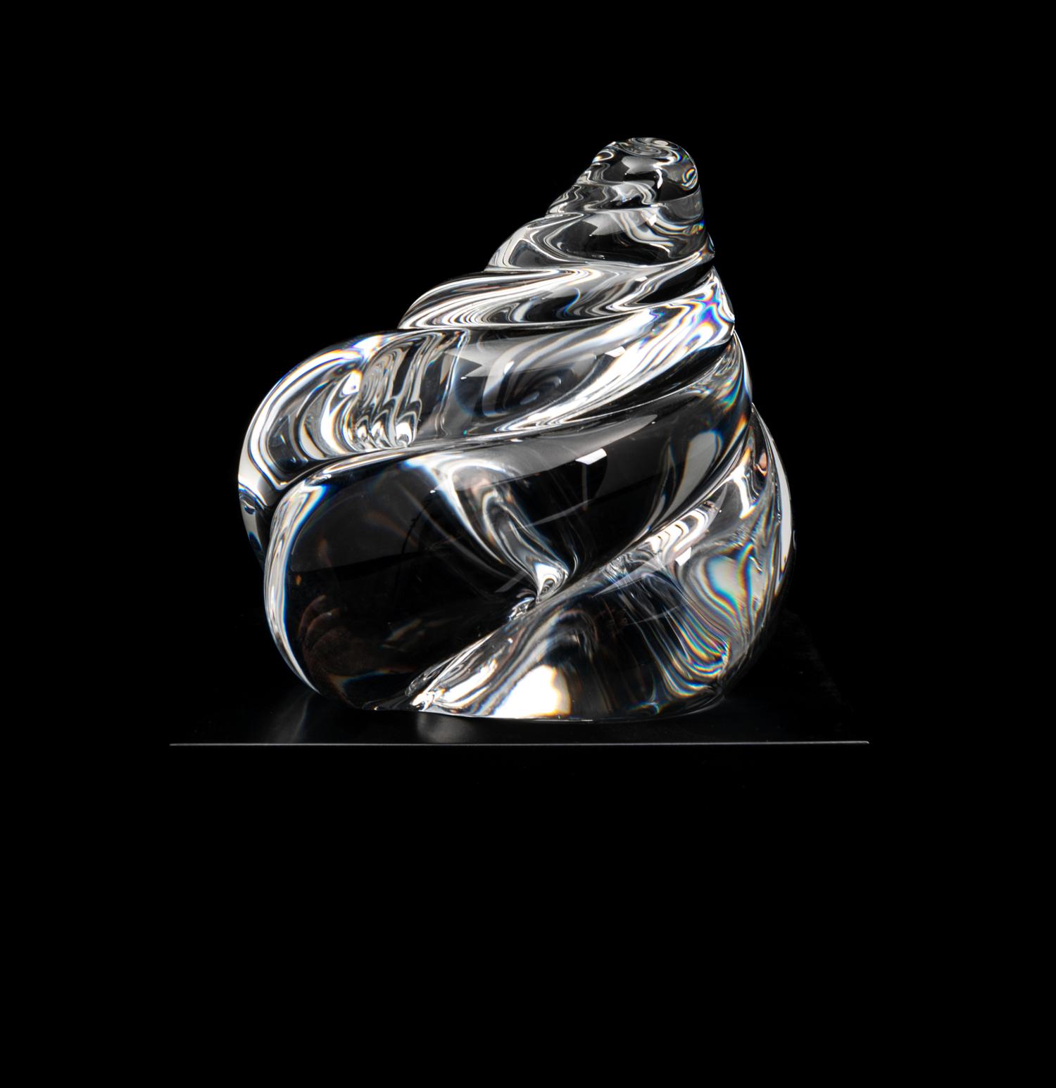A Steuben Spiral Sculpture Height 3 3/8 inches.