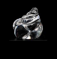 A Steuben Spiral Sculpture Height 3 3/8 inches.