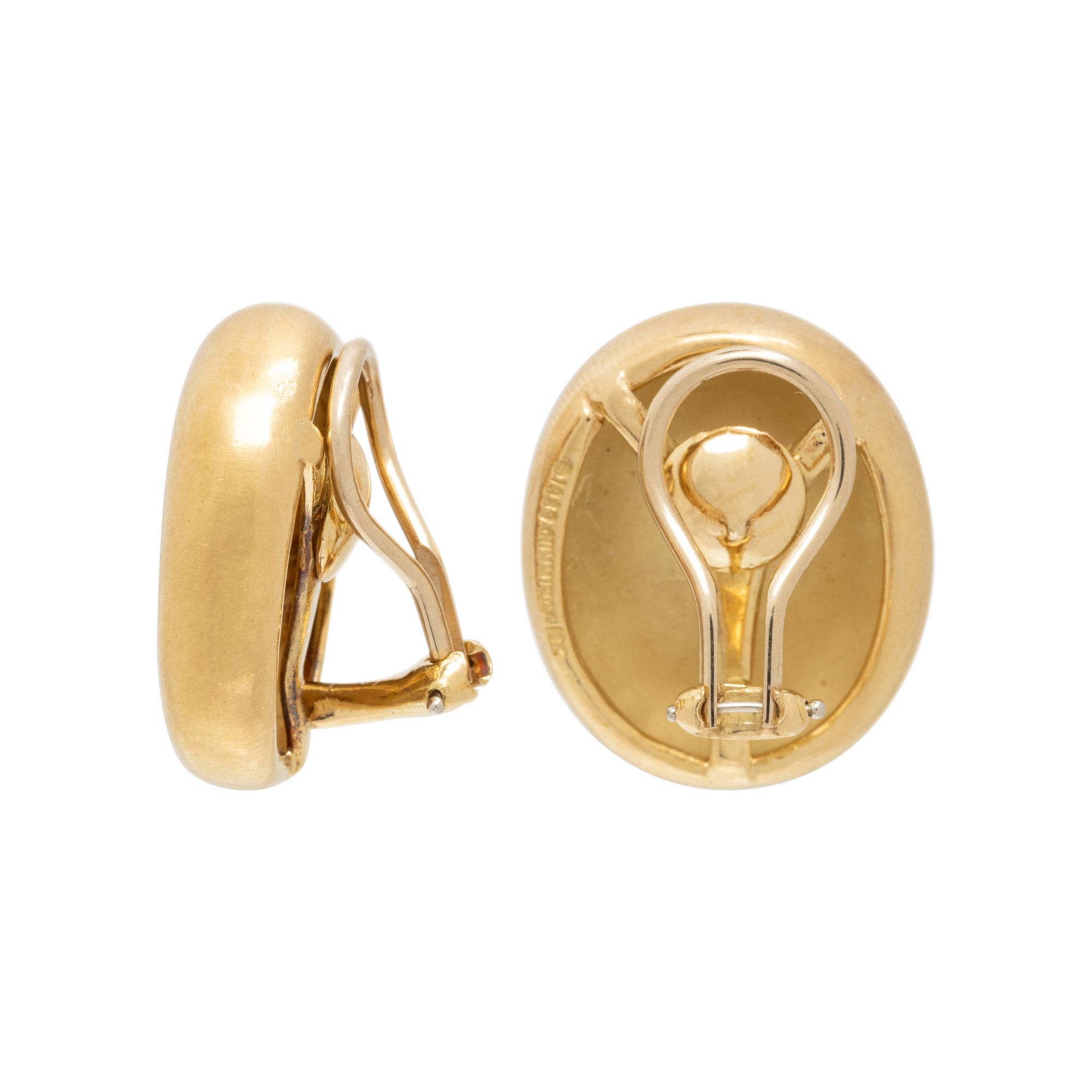 ANGELA CUMMINGS, YELLOW GOLD CLIP EARRINGS