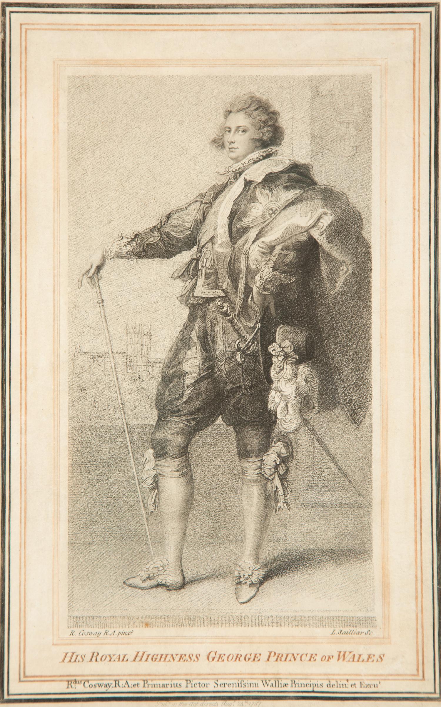 A Group of Six Framed Black and White Engravings of Famous British Figures