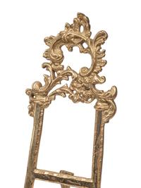 A Pair of Rococo Style Gilt Metal Tabletop Easels