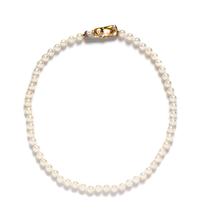 An 18 Karat Two Tone Gold, Cultured South Sea Pearl and Diamond Necklace, 6.20 dwts. (brooch only)
