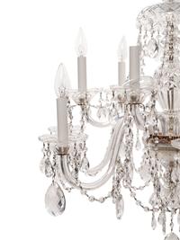 A Georgian Style Cut Glass Twelve-Light Chandelier