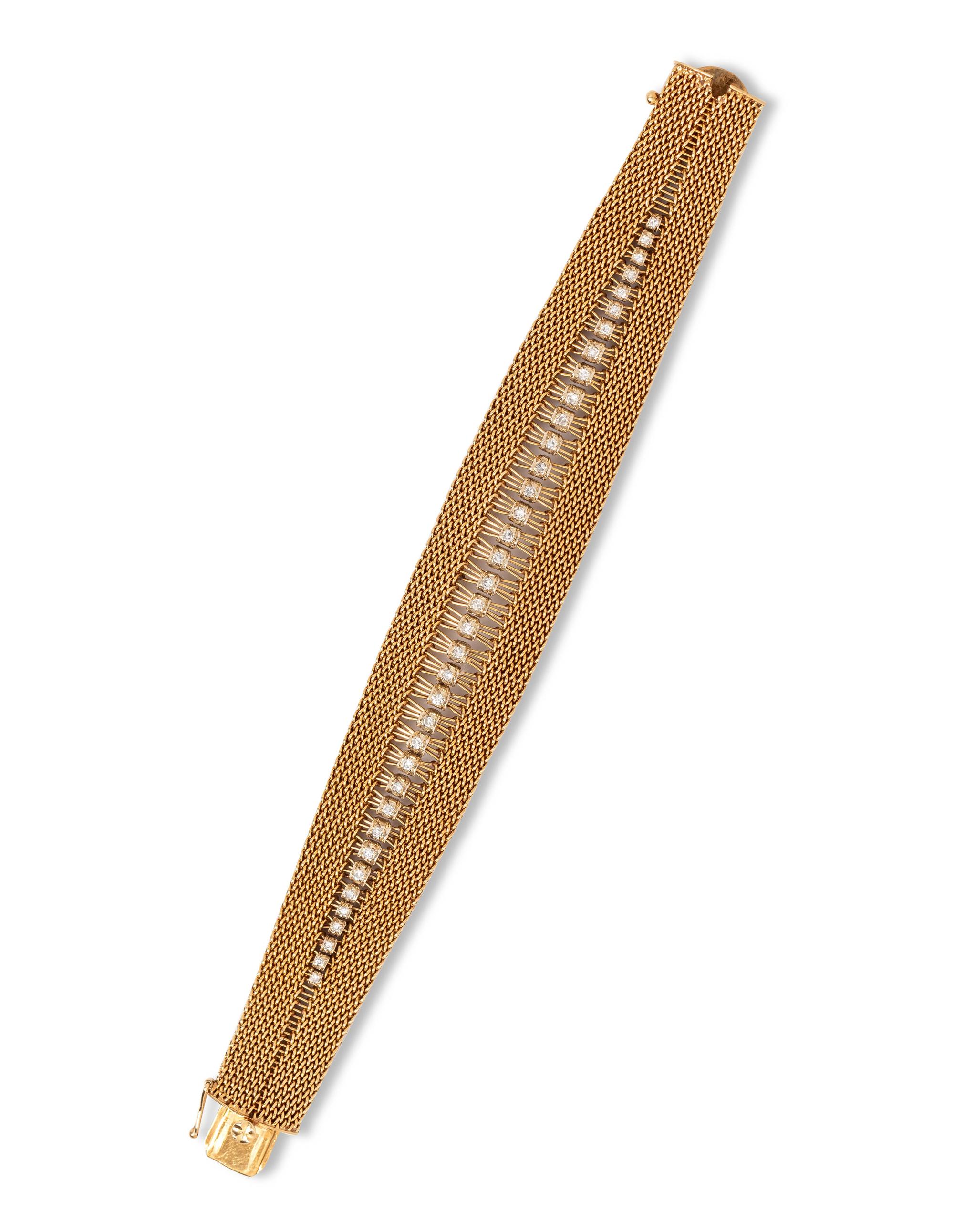 YELLOW GOLD AND DIAMOND BRACELET