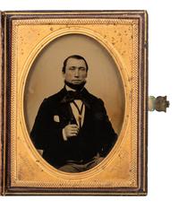 [EARLY PHOTOGRAPHY - CALIFORNIA]. VANCE, R.H., photographer. Quarter plate ambrotype of prominent gentleman likely from San Francisco, CA.