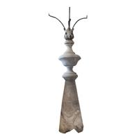 A Zinc Finial 7.5" W x 7.5" D x 32" H — Argentina, Circa 1910