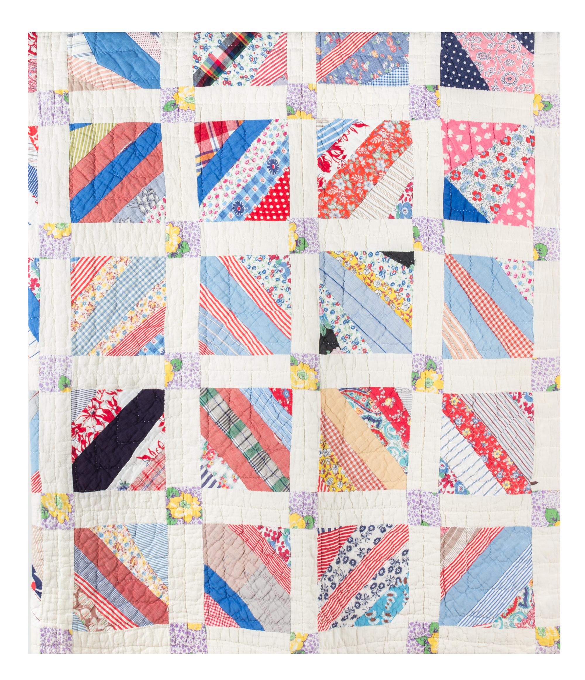 An American Patchwork Quilt Length 64 x width 76 inches. — 20TH CENTURY