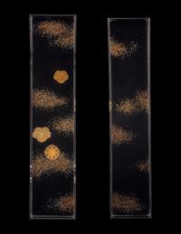 A Japanese Gold and Black Lacquer Rectangular Box