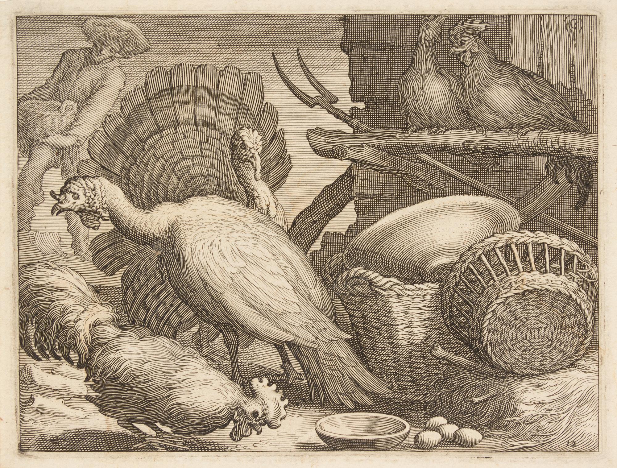 Boetius Adams Bolswert, (Dutch, 1580-1633), Natus Dei, 1632 (6 plates from a portfolio of animals in landscapes after Abraham Bloemaert