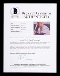A Group of Mickey Mantle and Willie Mays Signed Autograph Photographs (BAS Beckett Authentication Services Certified),