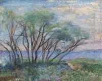 Trees by a River Bank , 1930