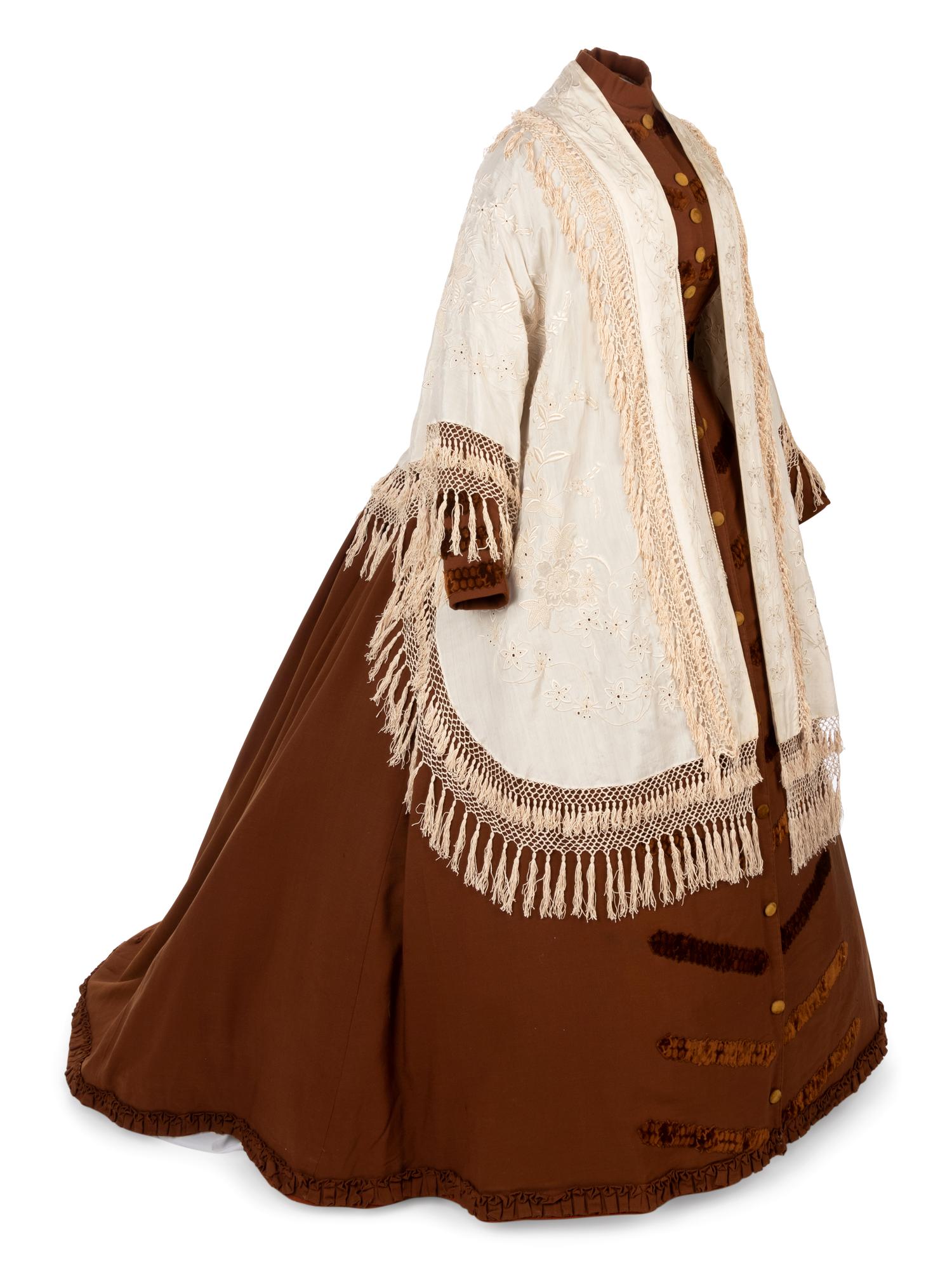 Collection of 19th Century Clothing: One Dress, Four Capes
