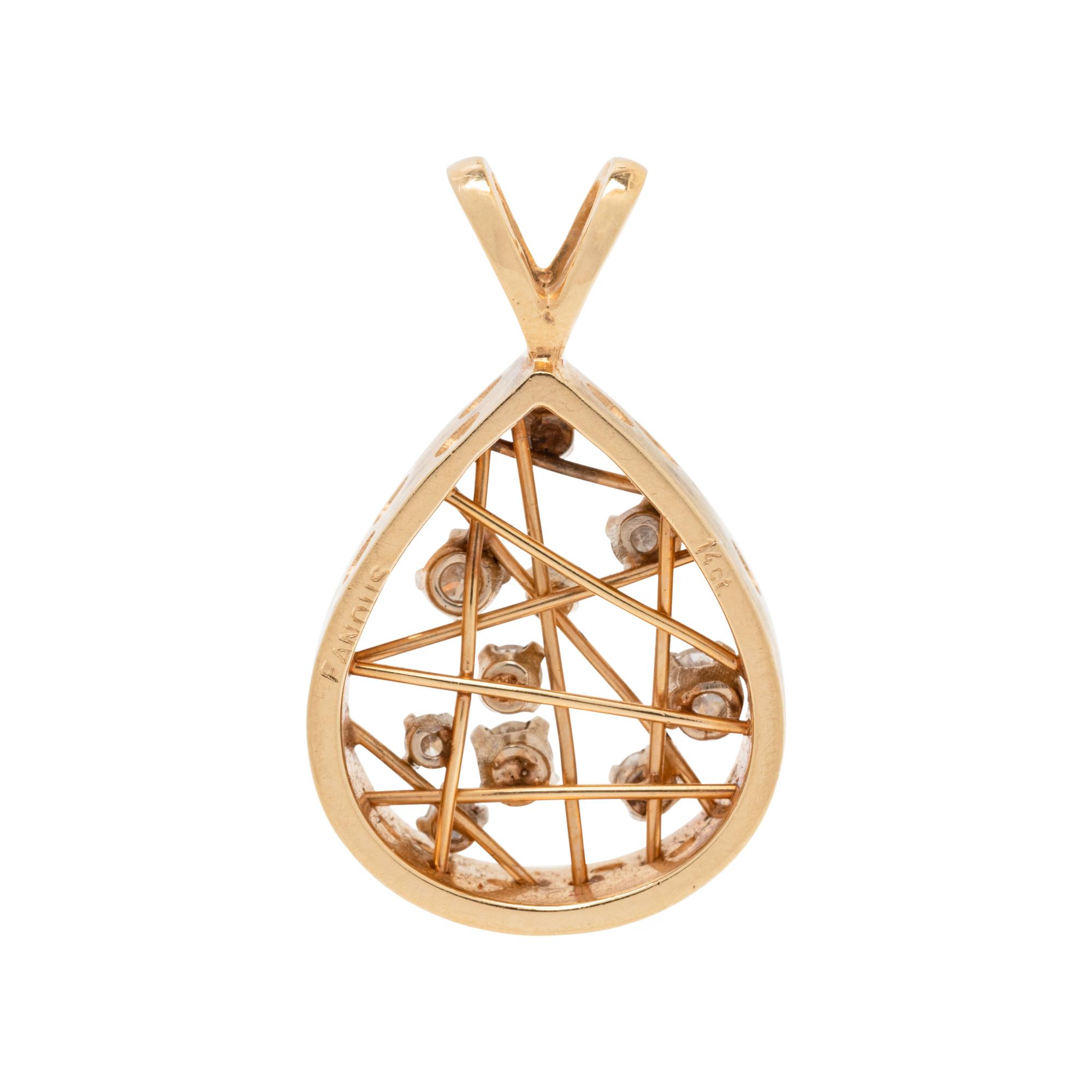 YELLOW GOLD AND DIAMOND PENDANT