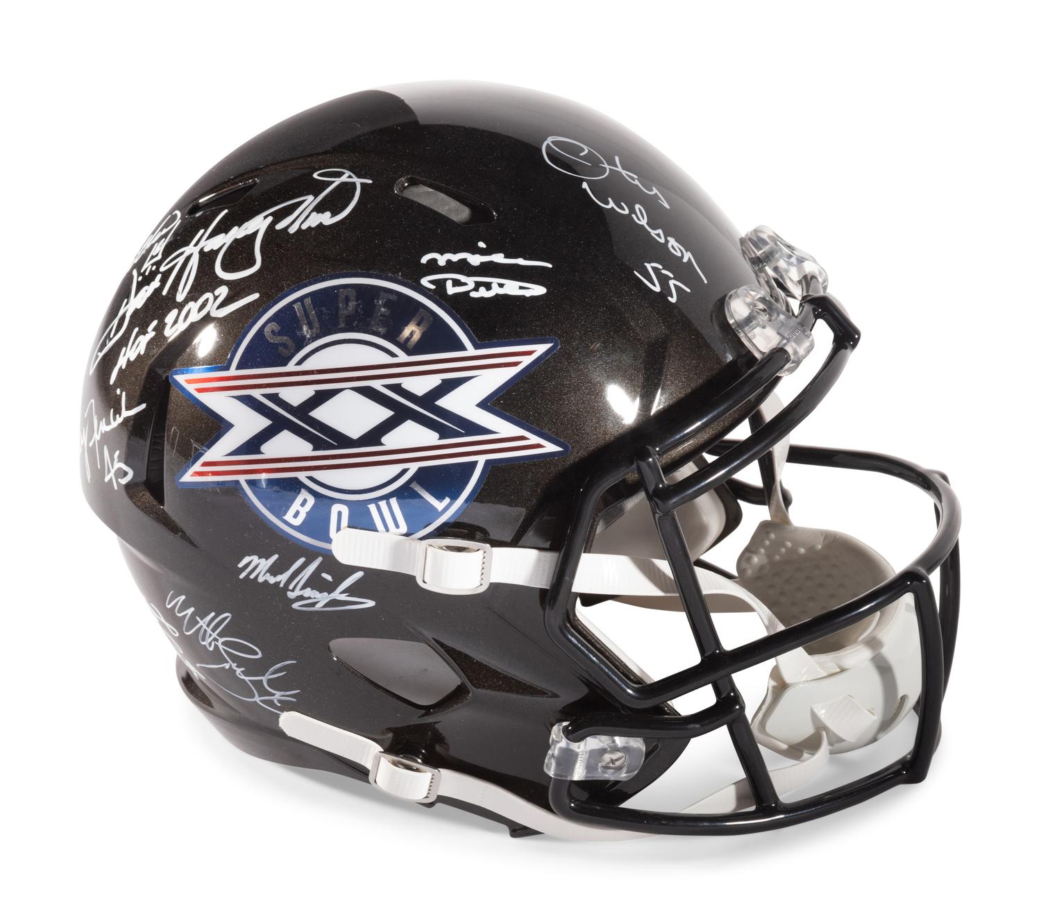 A Multi Signed Chicago Bears Black Chrome Super Bowl XX Full Size Helmet Including Mike Ditka, Mike Singeltary, Dan Hampton and More