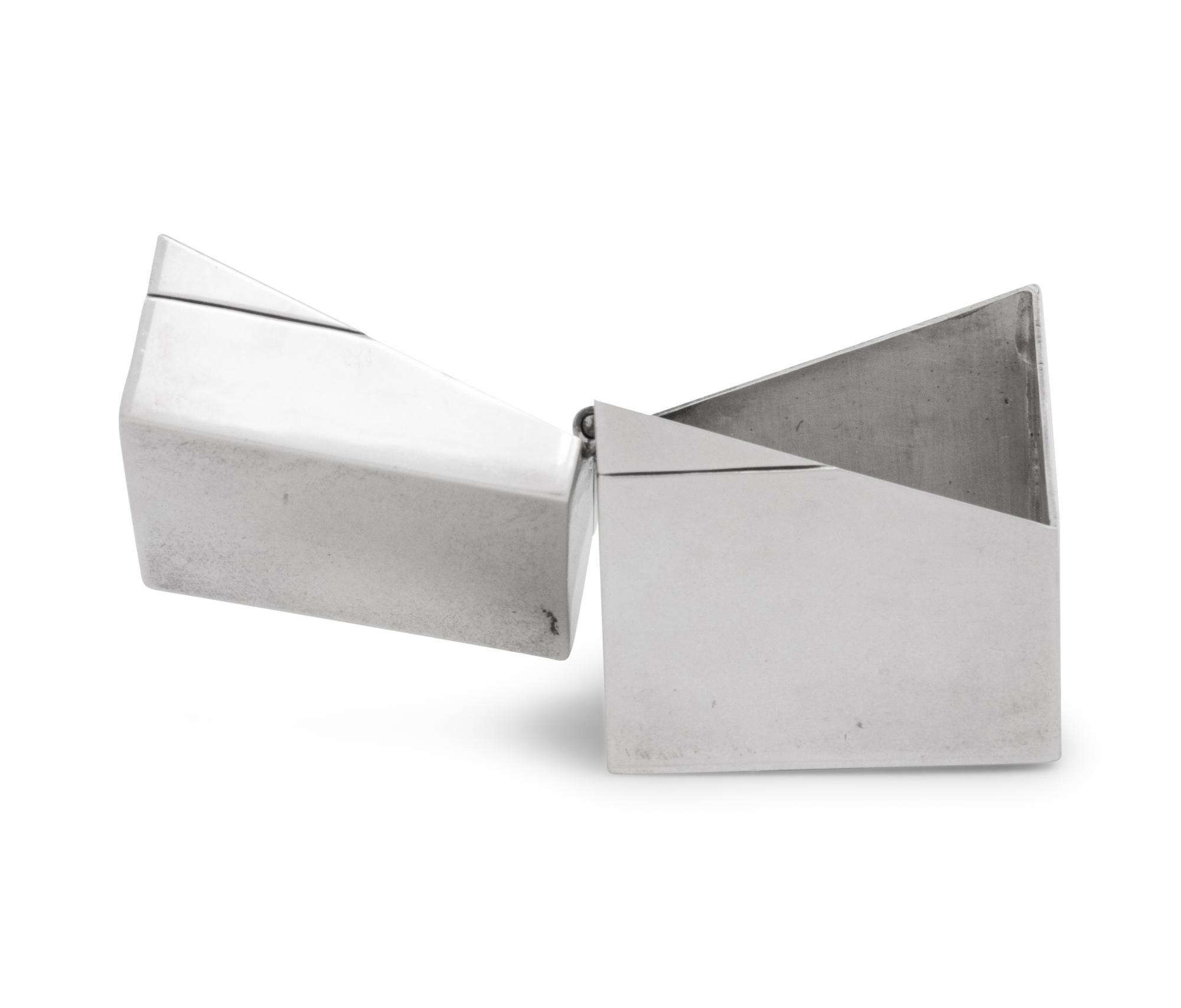 An American Silver Stamp Box